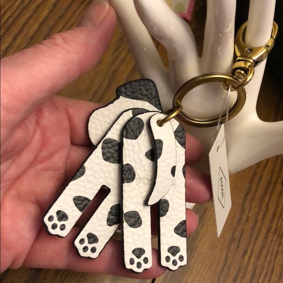 Keychain key leather Dalmatian dog 3 D - Picture 4 of 7